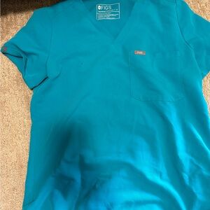 FIGS Teal V-Neck Medical Scrub Top